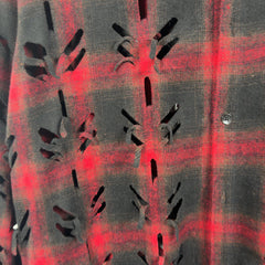 Juntae Kim Cutout Flannel Button Up Shirt