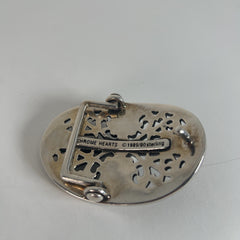 Chrome Hearts White 'Oval Cross' Belt Size 32
