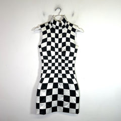 Balenciaga 3D Check Dress