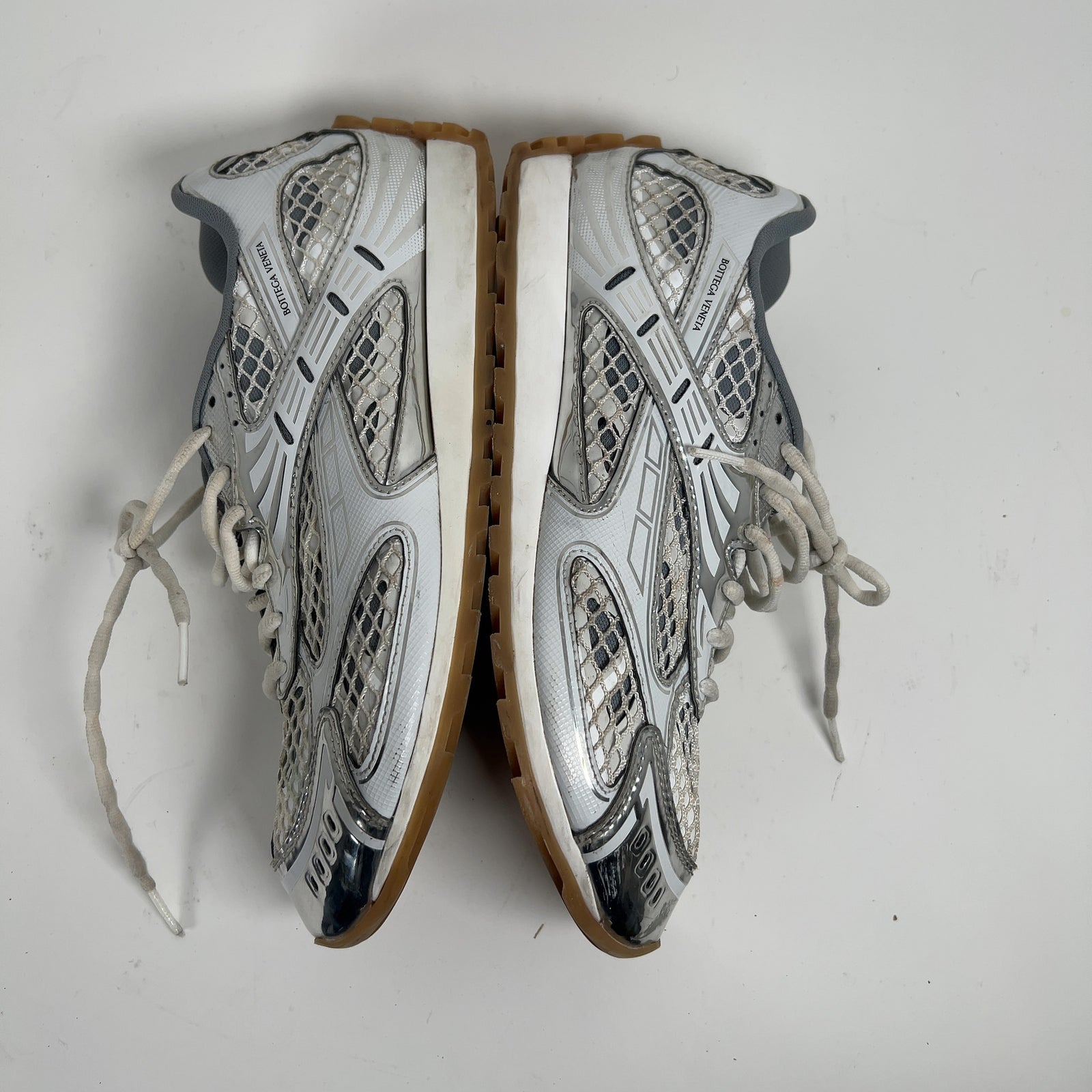 Bottega Veneta Silver Orbit Sneakers Size 42