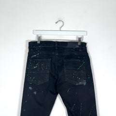 Amiri Paint Splatter Black Jeans
