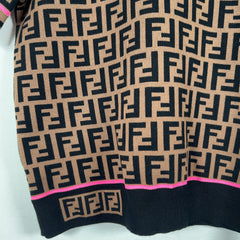 Fendi Intarisa Knit All Over Print T-Shirt Size M
