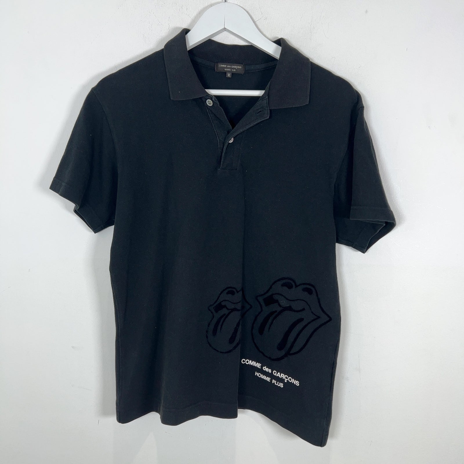 Comme Des Garcons 2005 Rolling Stones Flocked Polo