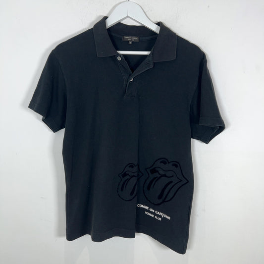 Comme Des Garcons 2005 Rolling Stones Flocked Polo
