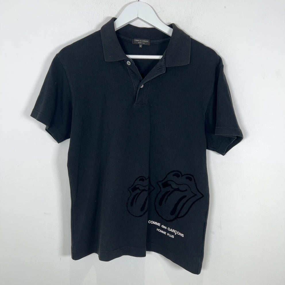 Comme Des Garcons 2005 Rolling Stones Flocked Polo