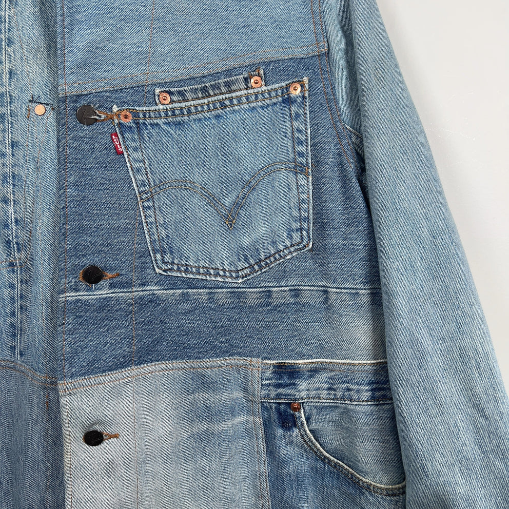 Needles Denim Patchwork Reconstructed Chore Jacket