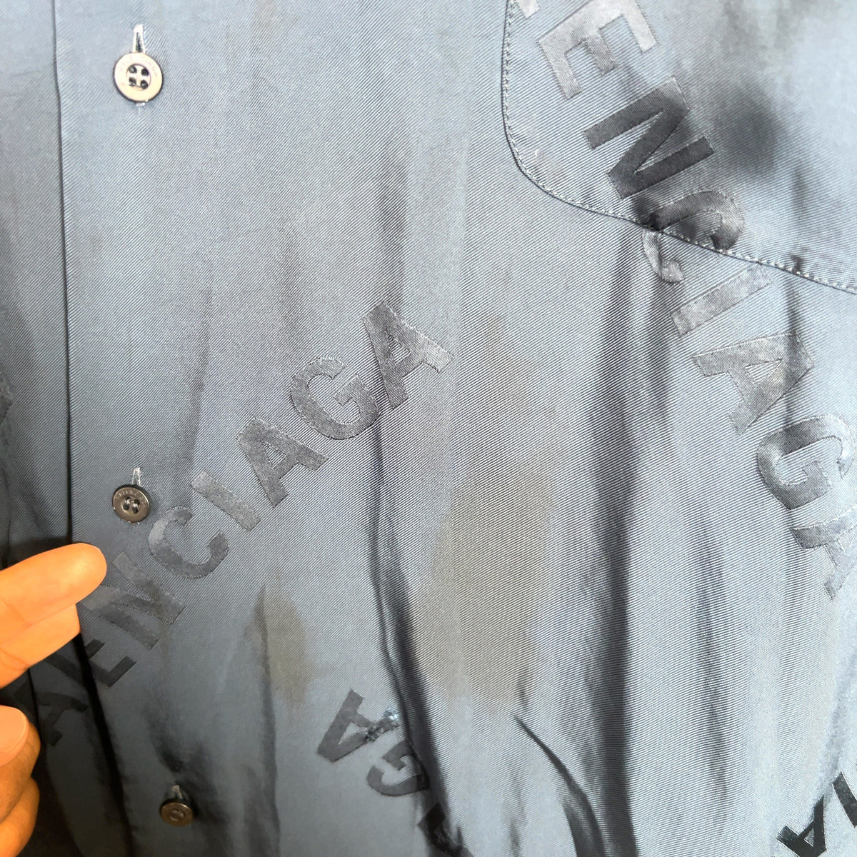 Balenciaga SS26 Monogram Fluid Viscose Shirt