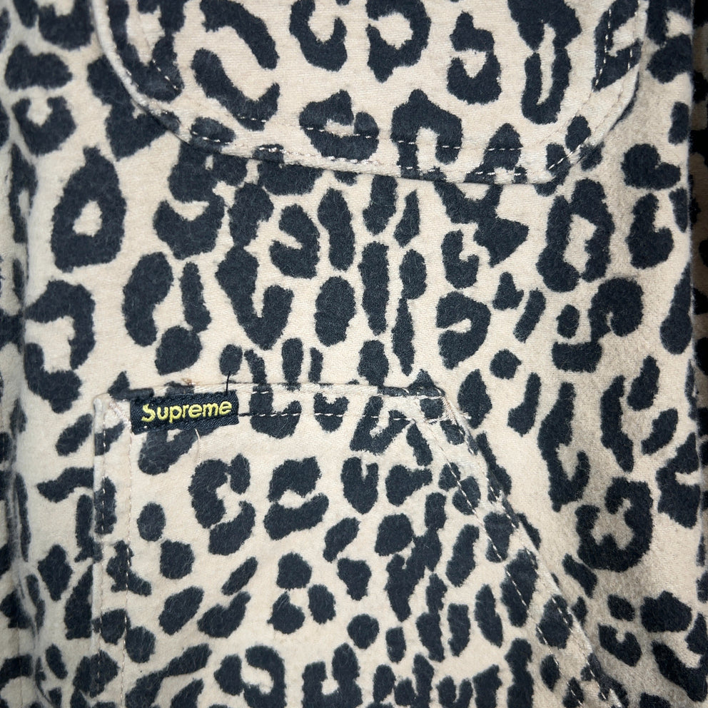 Supreme Leopard Zip-Up Work Light Jacket