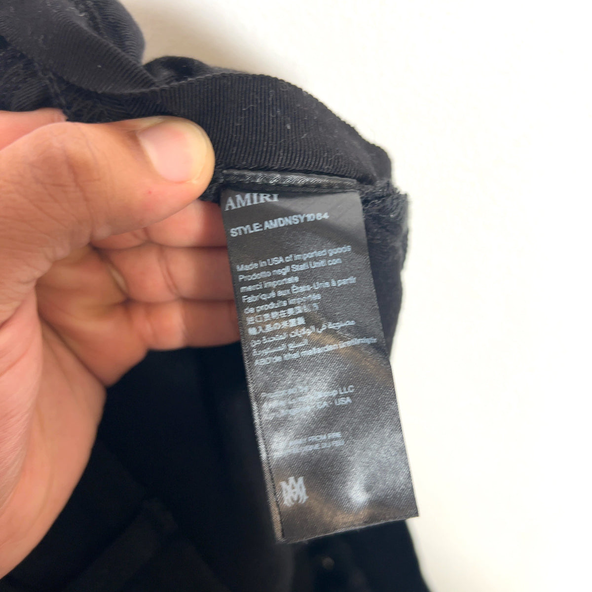 Amiri MX1 Black Leather Patch Jeans