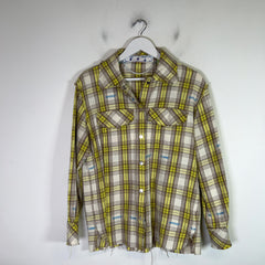 Off-White Plaid Flannel Shirt