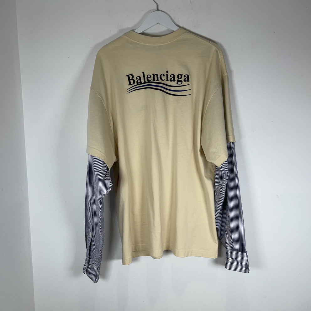 Balenciaga Embroidered 'Campaign' Hybrid Shirt