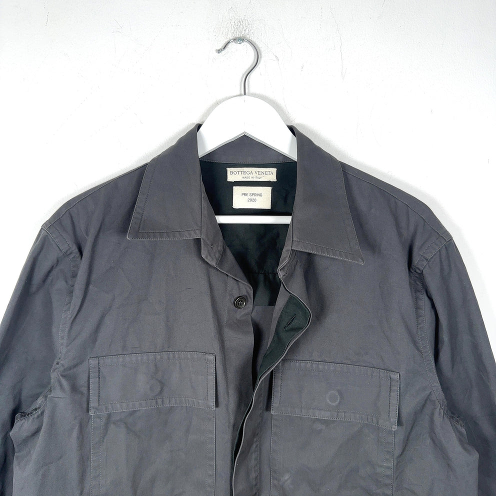 Bottega Veneta Multi-Pocket Military Patch Button-Up  Shirt