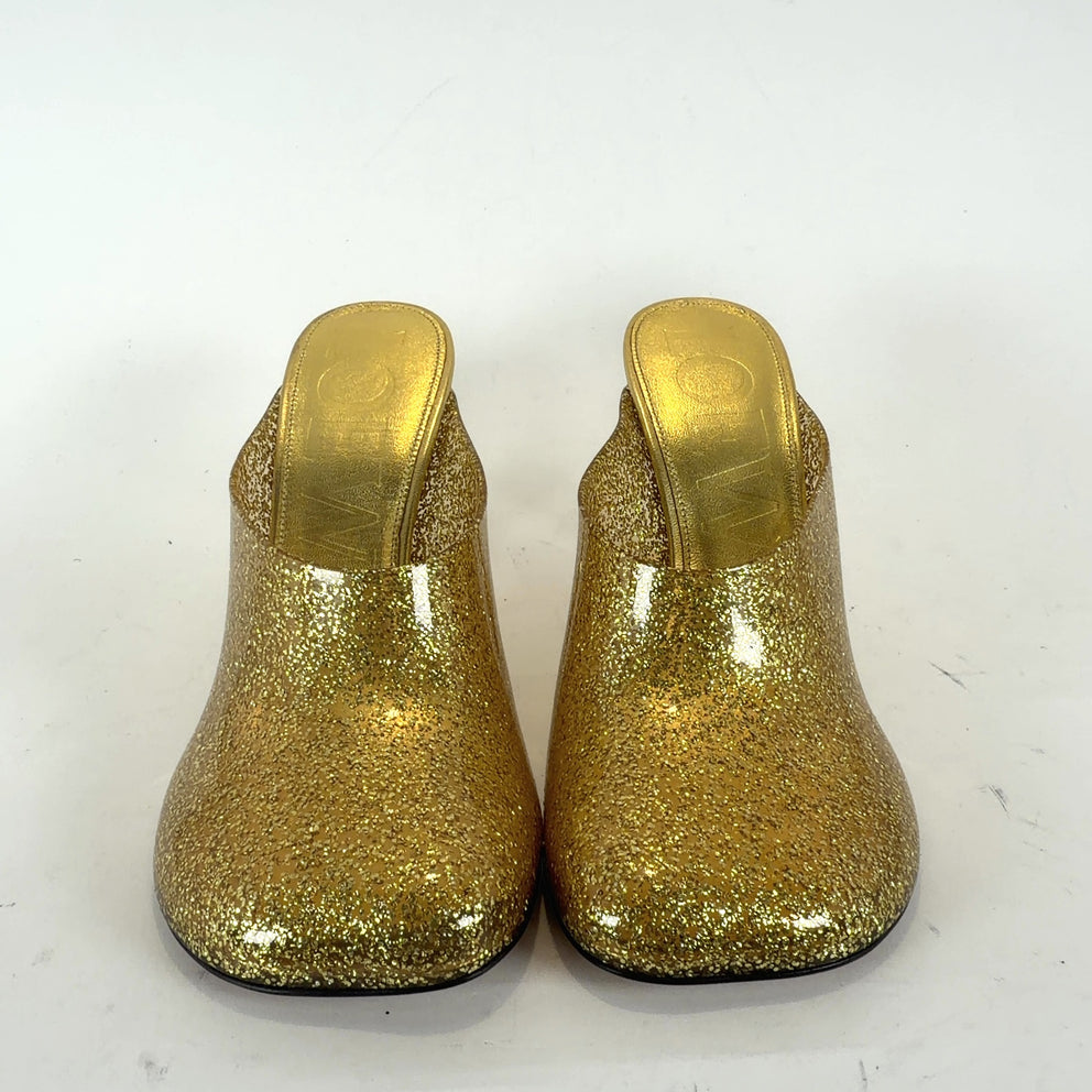 Loewe Gold Glitter Toy Heels