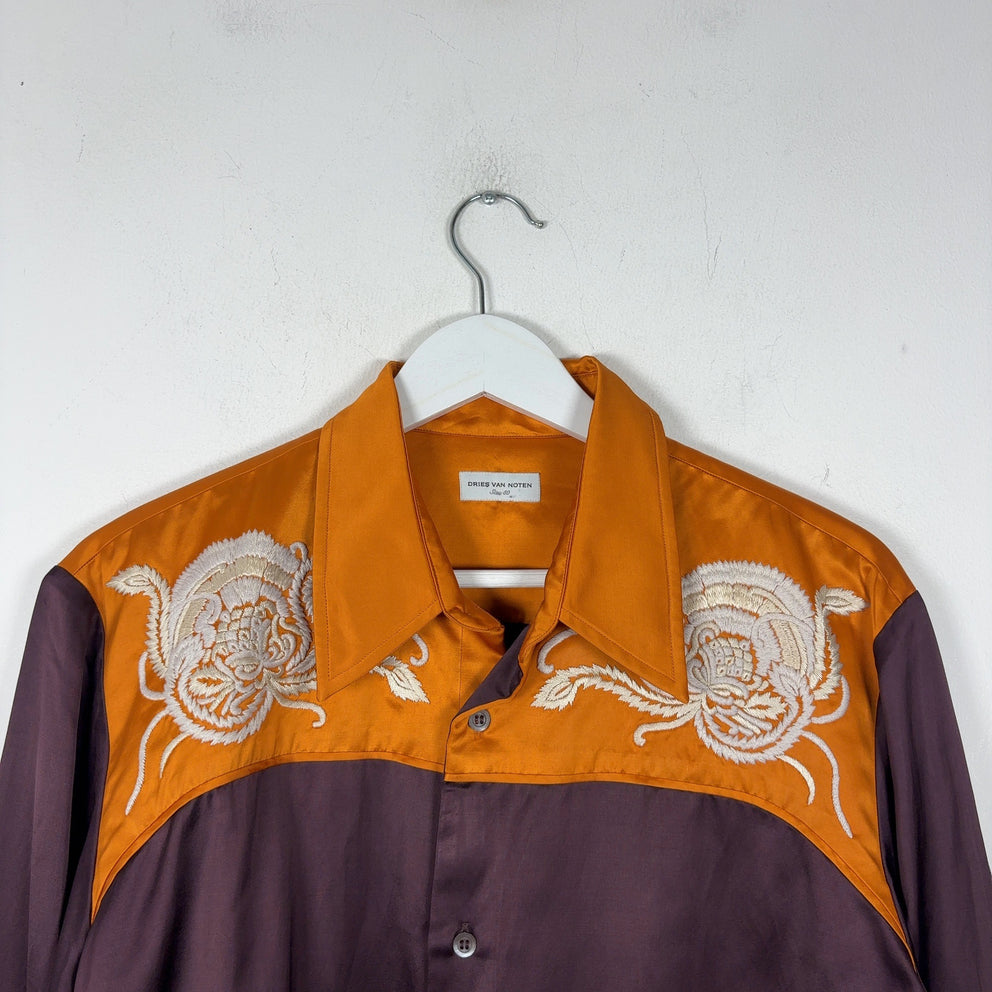 Dries Van Noten Embroidered Western Button Up Shirt