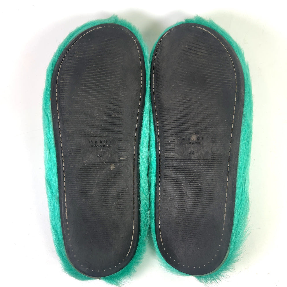 Marni Iris Blue Fussbet Sabot Mules
