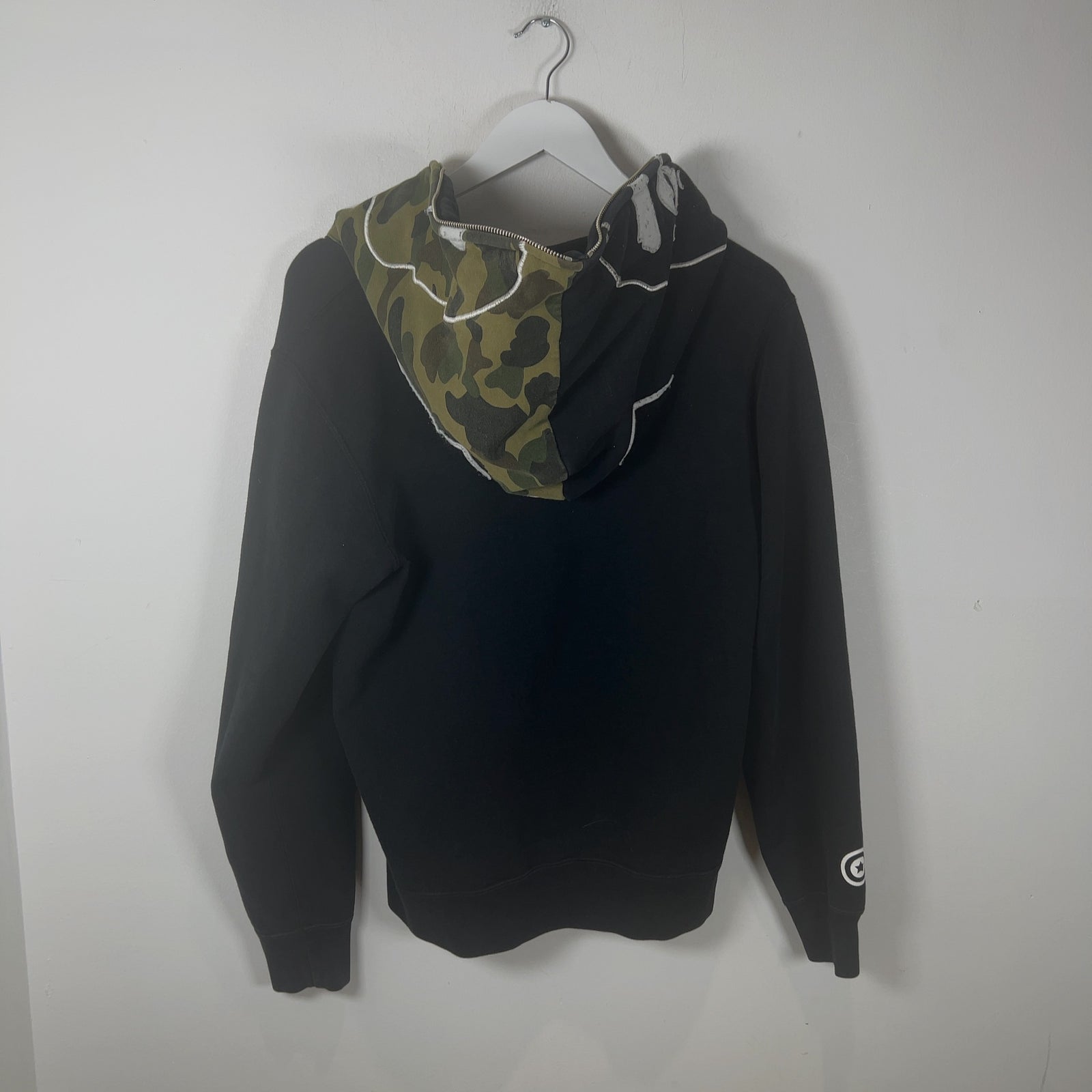 Bape Full Zip Half Camo Hoodie