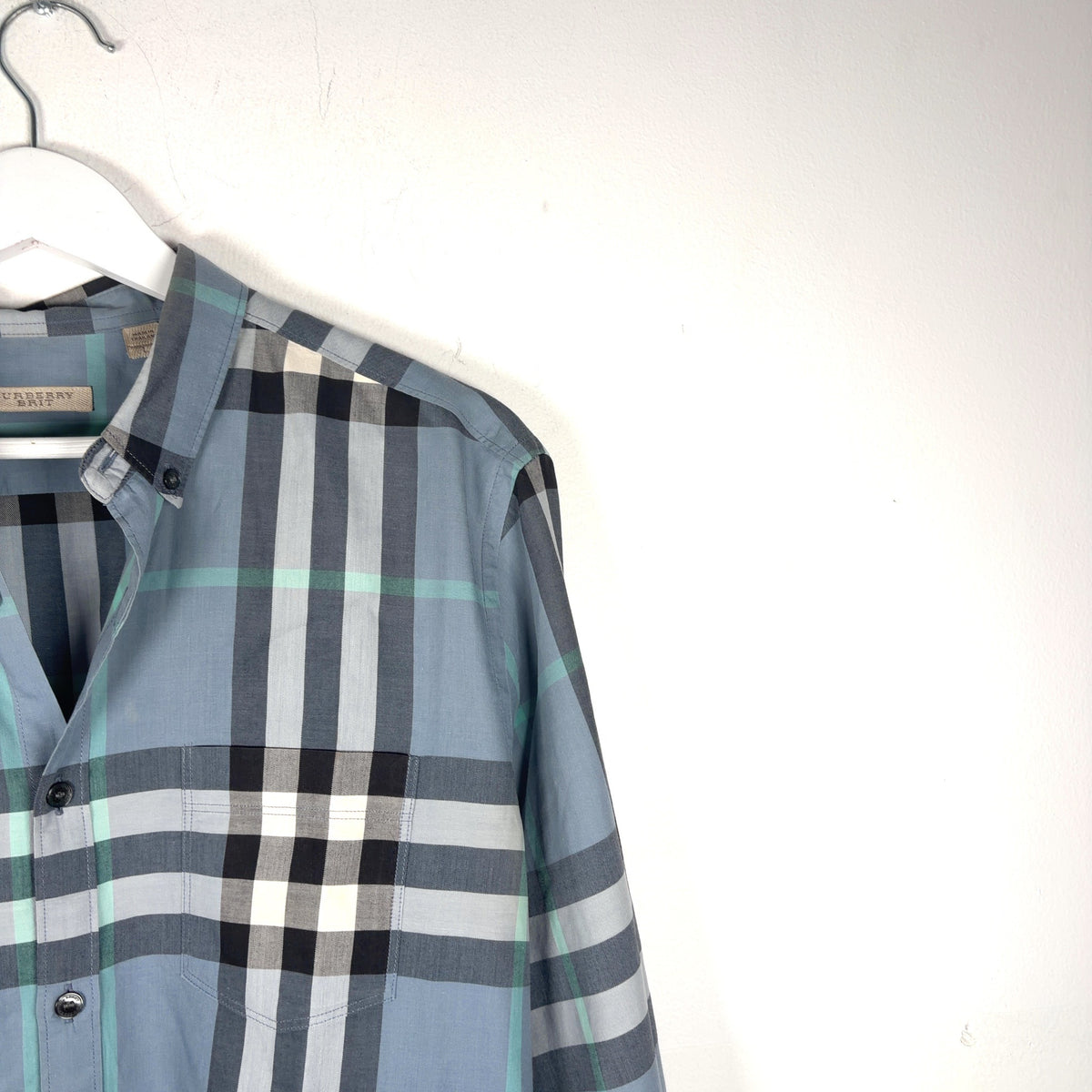 Burberry Plaid Button-Up Shirt