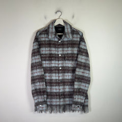 Amiri Mohair Fringe Flannel Shirt