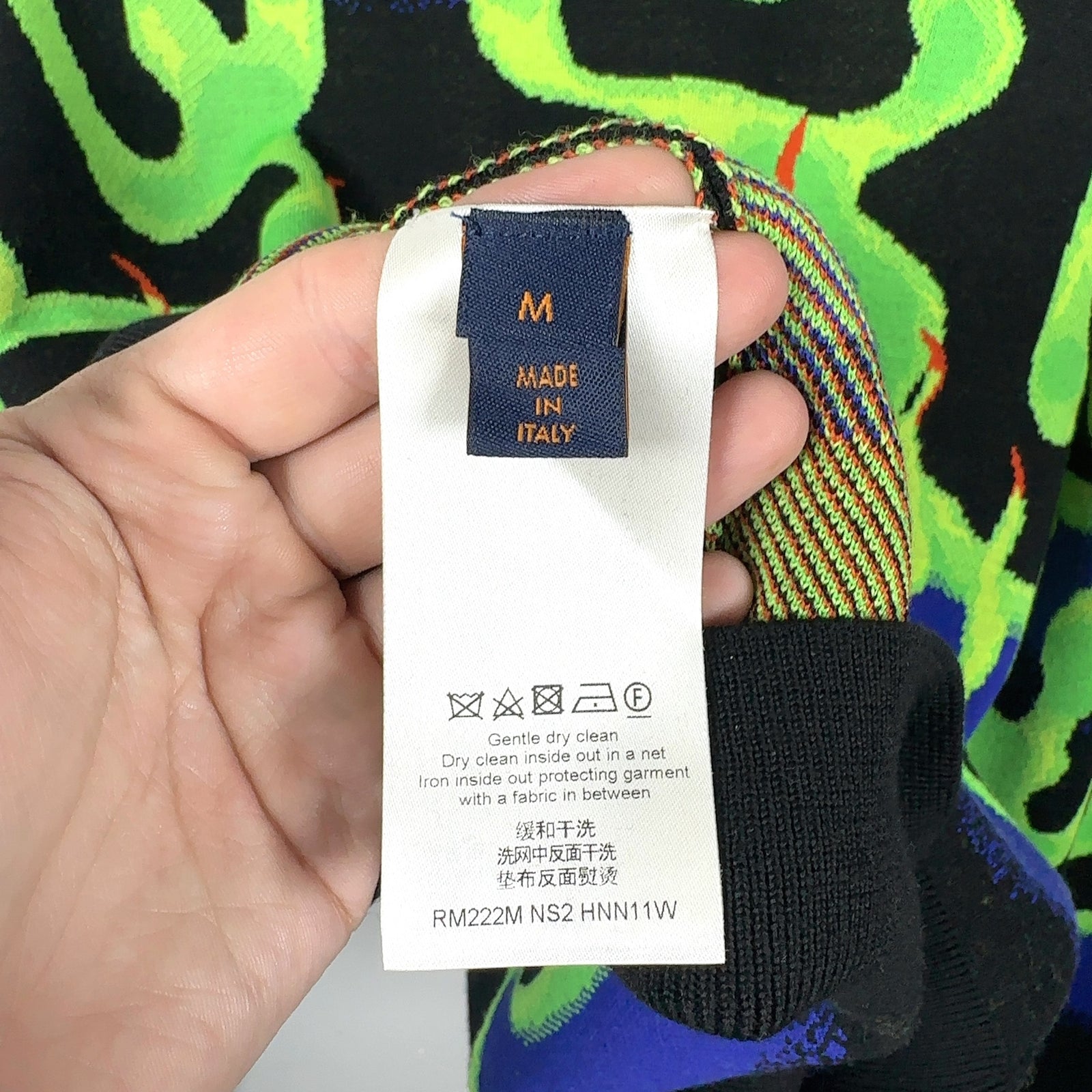 Louis Vuitton Intarisia Flame Jacquard Knit Sweater