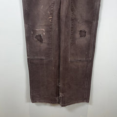 Carhartt Faded Brown Distressed 'Double Knee' Carpenter Pants