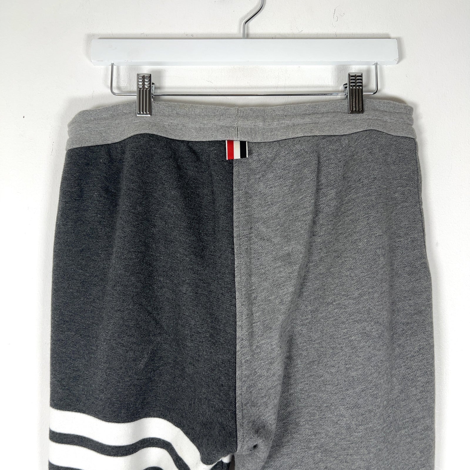 Thom Browne Grey Color Block 4-Bar Sweatpants