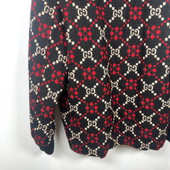 Gucci Diamond Argyle Knit Jacket Size S