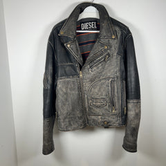 Diesel Blanket Lined Vintage Leather Jacket