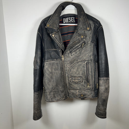Diesel Blanket Lined Vintage Leather Jacket