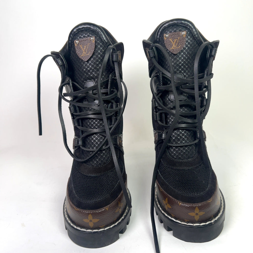 Louis Vuitton Monogram Star Trail Combat Boots