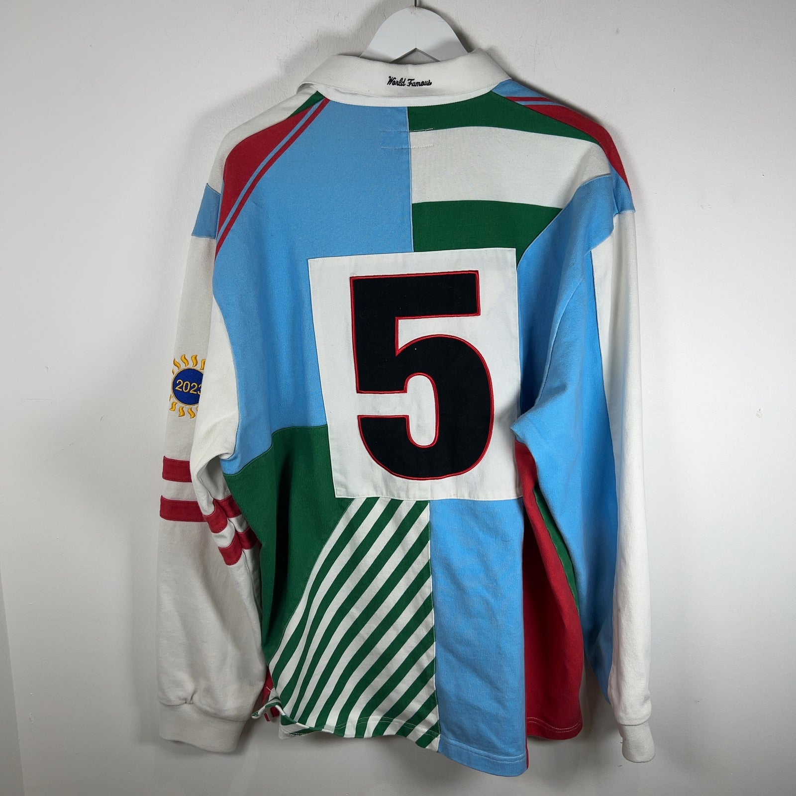 Supreme Rose Patch Rugby 1/4 button Shirt