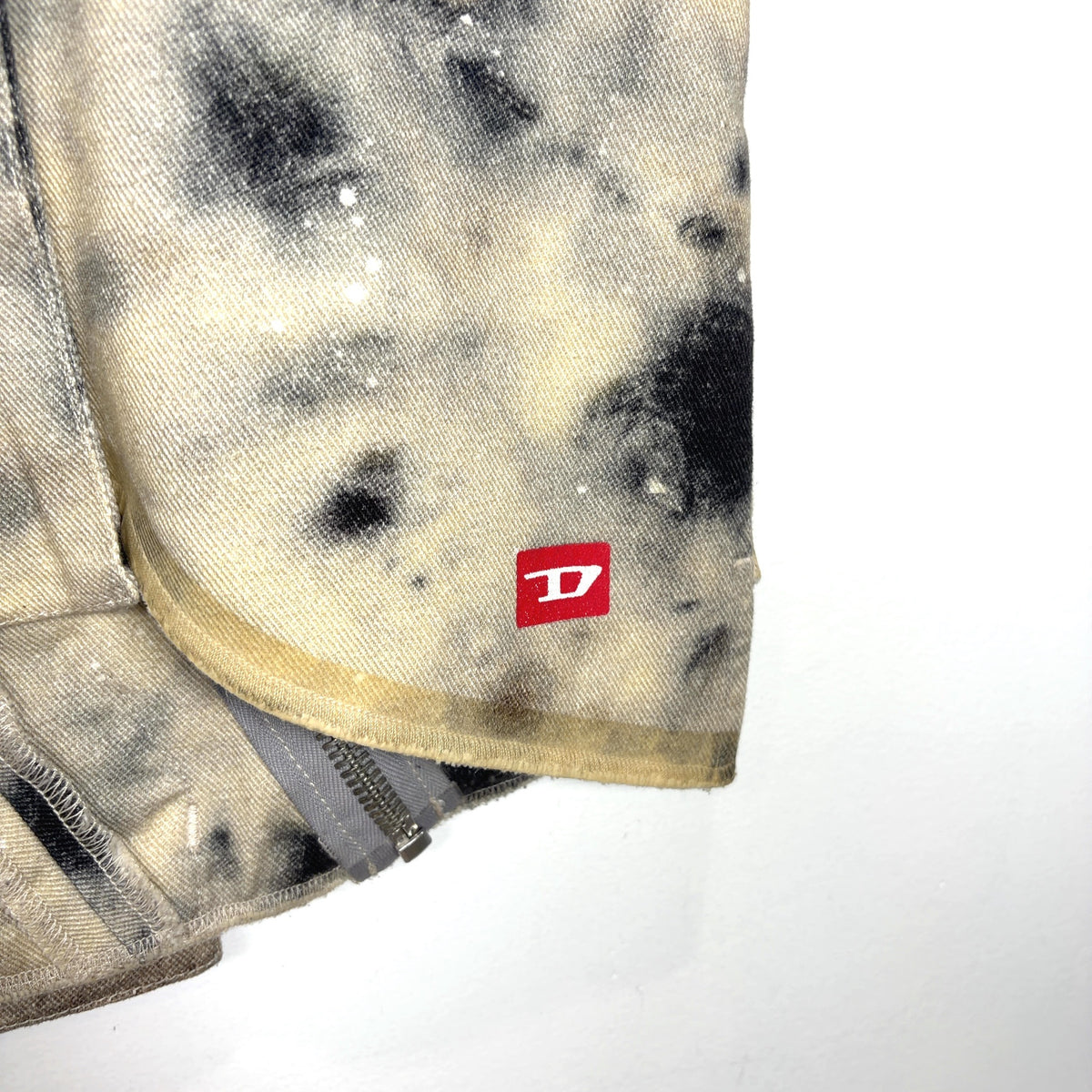 Diesel x A-Cold-Wall Tye-Dye Asymetrical Denim Cargo Vest
