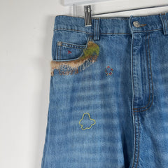 Marni Mohair Patchwork Denim Jeans