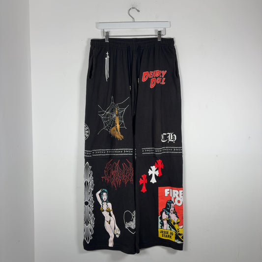 Chrome Hearts x Deadly Doll Patchwork Sweatpants