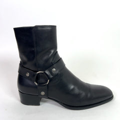 Saint Laurent Wyatt Leather Harness Boots