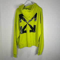 Off-White Green 'Public Television' Hoodie Size XXL