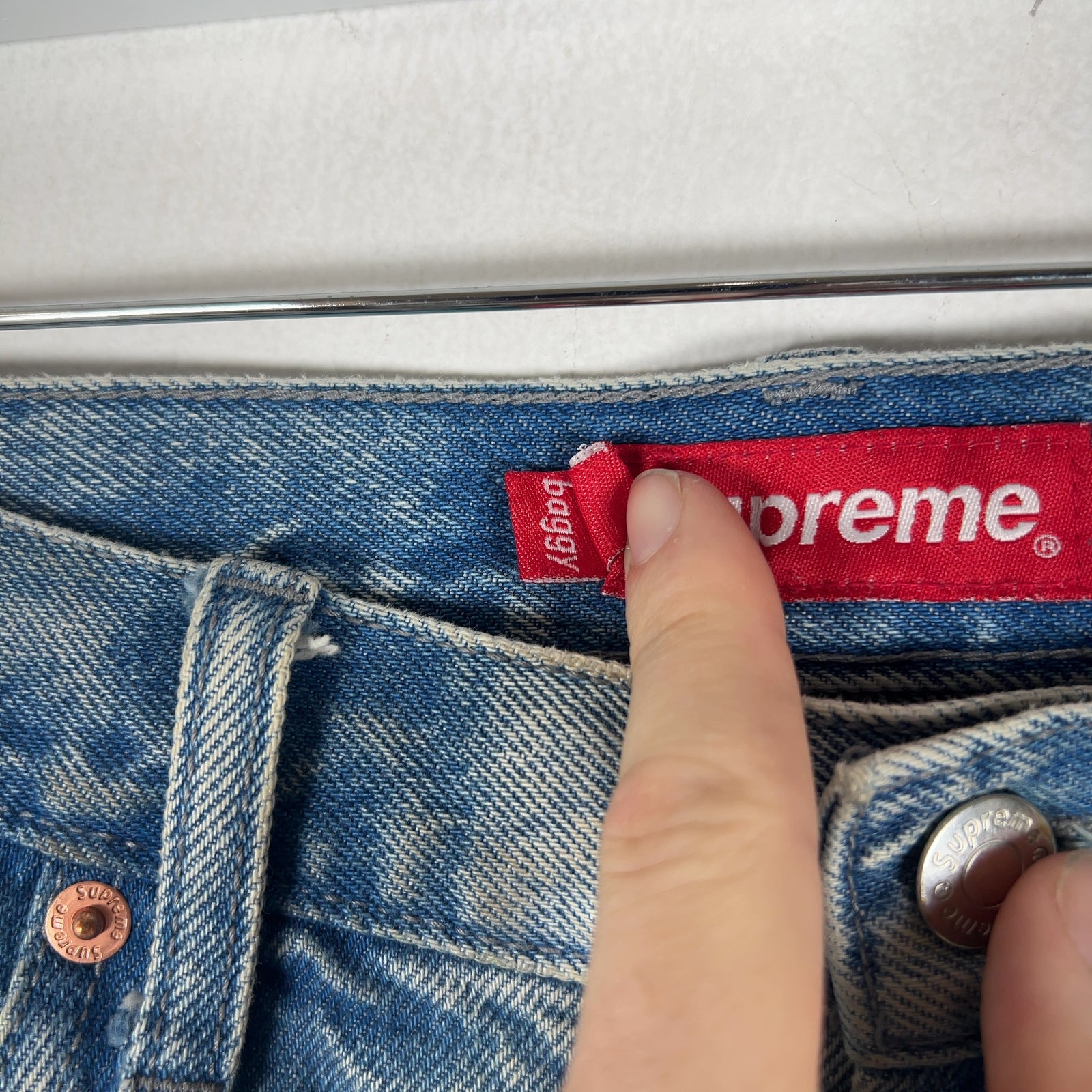 Supreme Embroidered 'New York' Denim Shorts