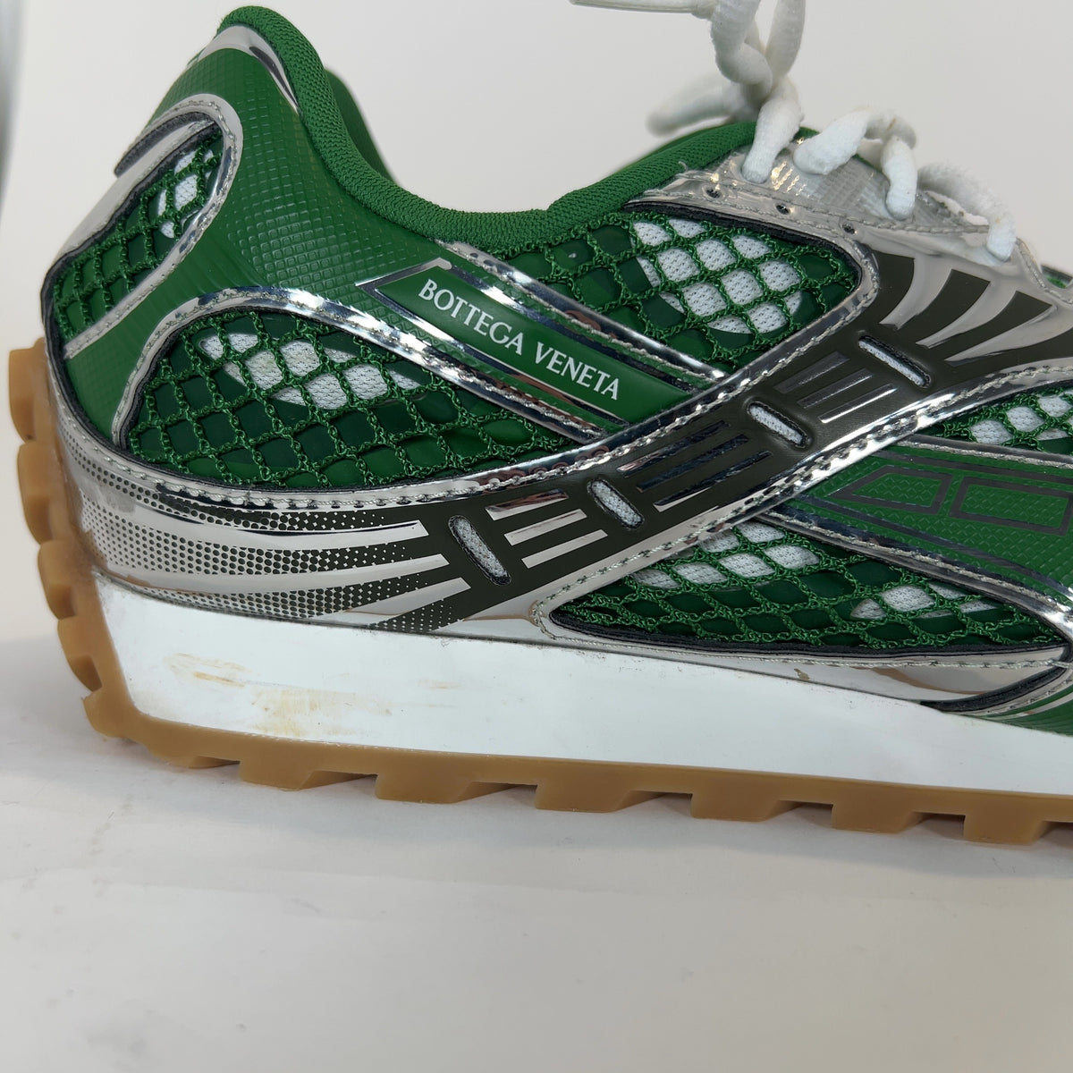 Bottega Veneta Green Mesh Orbit Sneaker