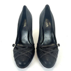 Prada Black Cutout Heels