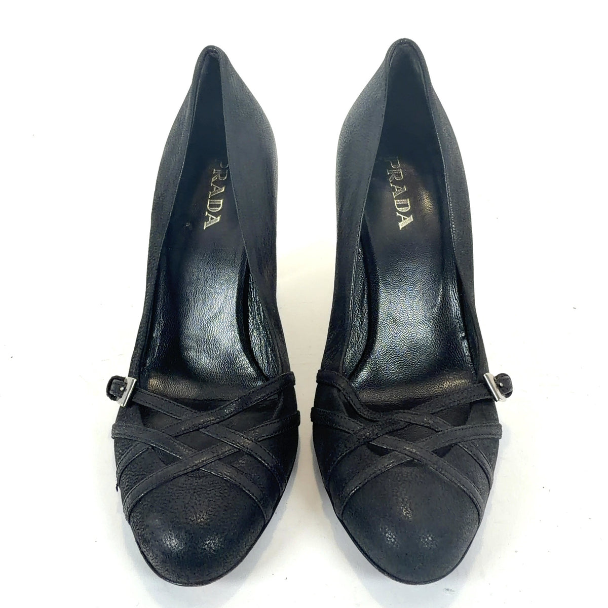 Prada Black Cutout Heels