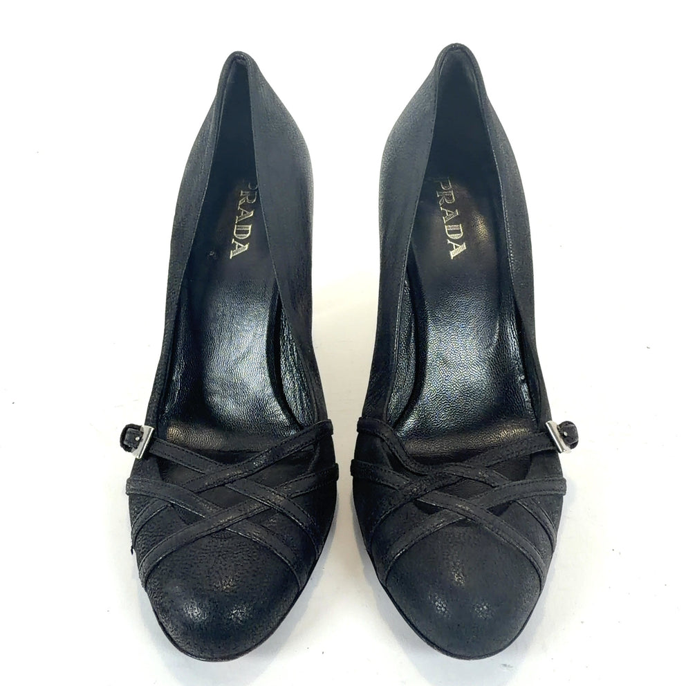 Prada Black Cutout Heels