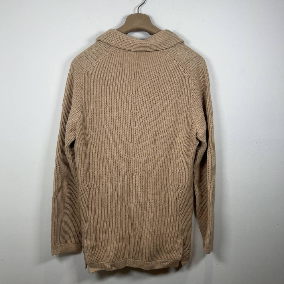 Brunello Cucinelli Ribbed Shawl Cashmere Cardigan Sweater
