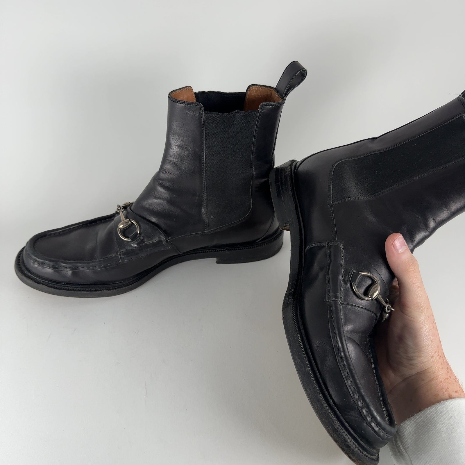 Gucci Horsebit Leather Chelsea Boots