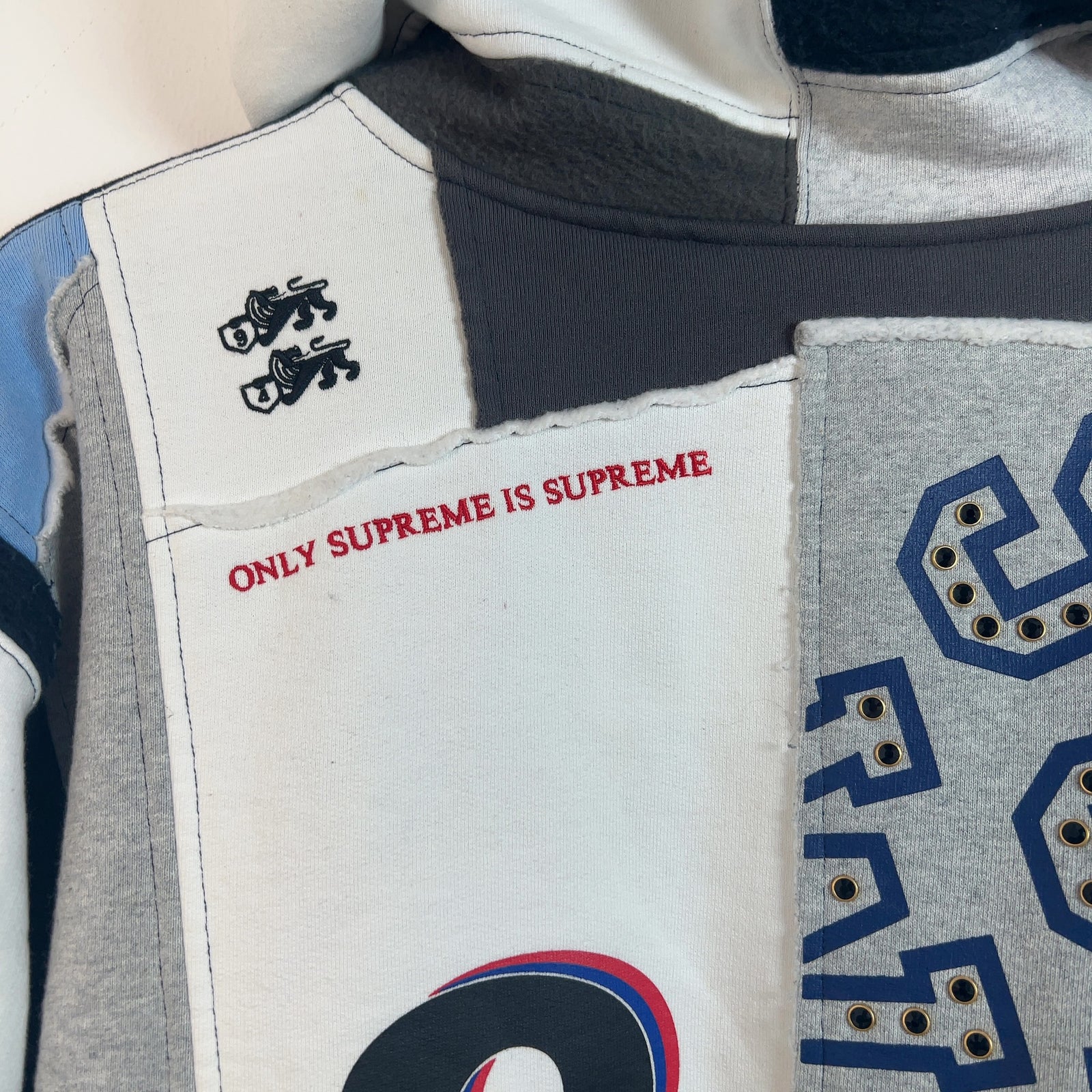 Supreme Patchwork Zip Up Hoodie Size M
