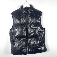 Moncler Shiny Logo Graphic Puffer Vest