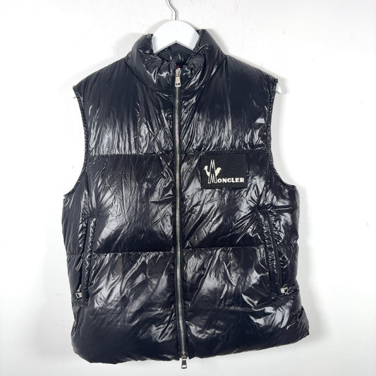 Moncler Shiny Logo Graphic Puffer Vest