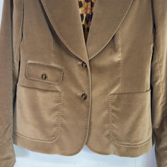 Dolce & Gabbana Vintage Velvet Leopard Lined Blazer