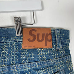 Supreme Woven Logo Denim Jeans