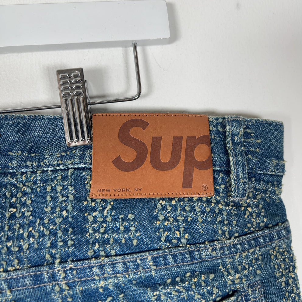 Supreme Woven Logo Denim Jeans