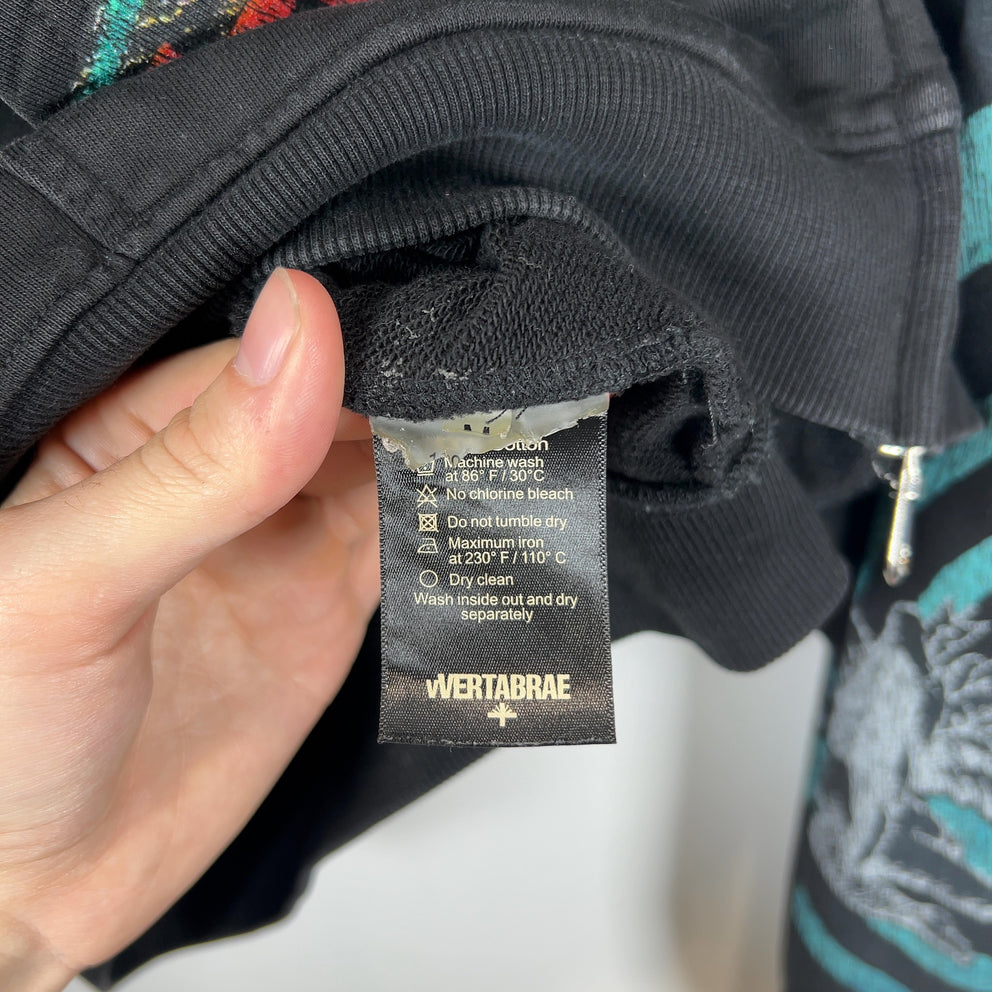 Vertabrae Montage Black Zip Up Hoodie