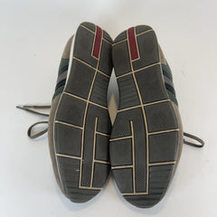 Prada Olive Mesh Lowtop Sneakers